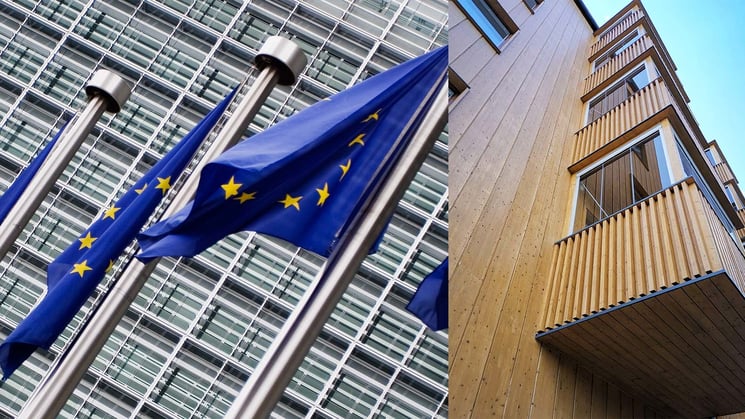 eu flaggor och sjöbodarna i östersund