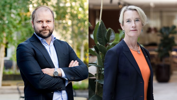 erik haara, vd på tmf och viveka beckeman, vd på skogsindustrierna