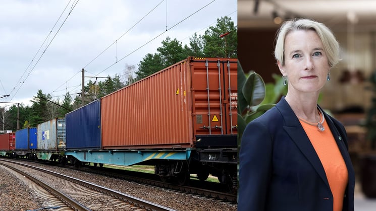 godståg på räls och viveka beckeman