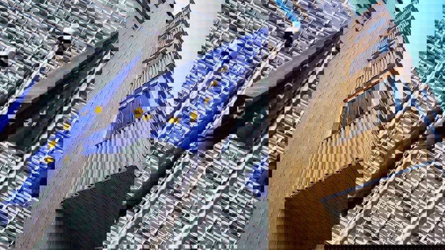 eu flaggor och sjöbodarna i östersund