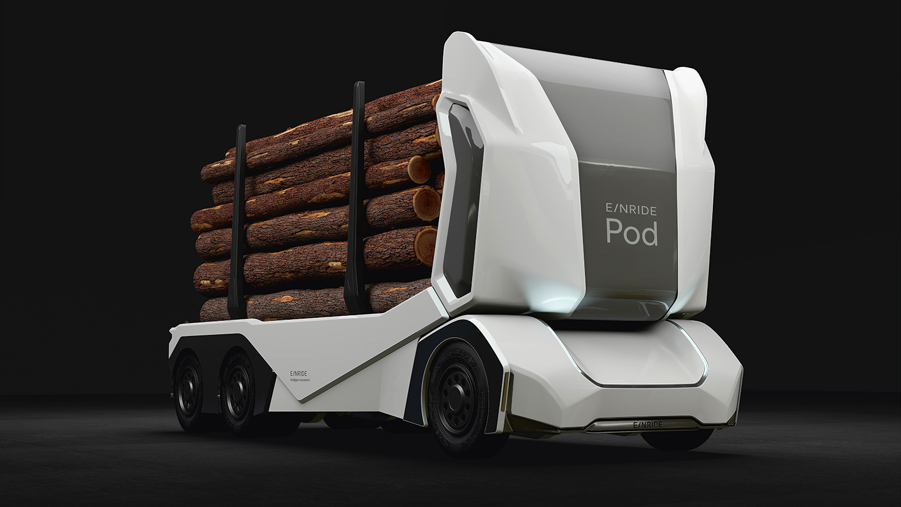 självkörande timmerbil