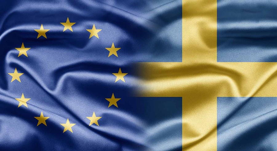 eu och sverigeflagga