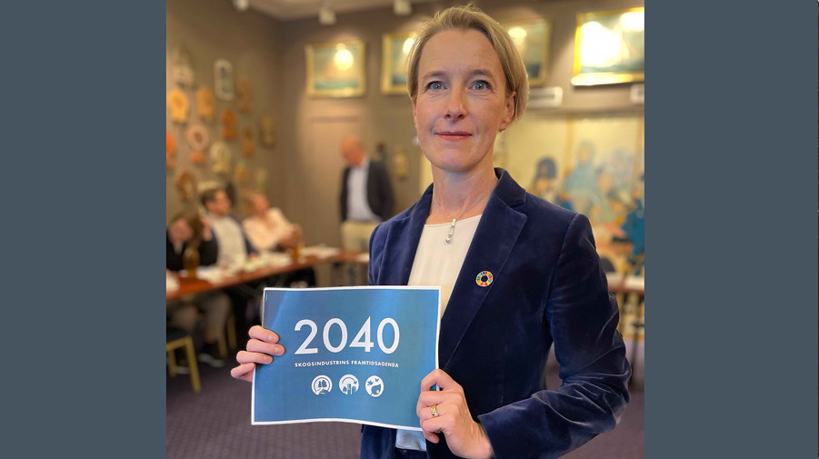 viveka beckeman håller i skogsindustrins framtidsagenda