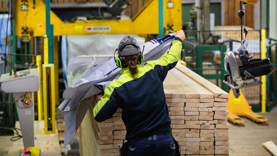 paketering av trävaror på sågverk