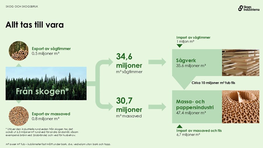 Allt inom svensk skogsnäring tas tillvara